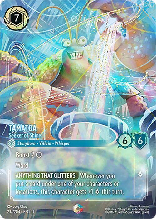 Tamatoa - Seeker of Shine (Storyborn - Villain)(237/204 EN 11) (Enchanted*) (Alternate Art)