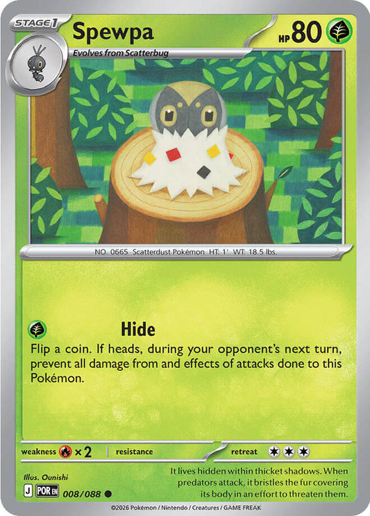 Spewpa (Stage 1 Pokémon) (POR-008/088) (Common)