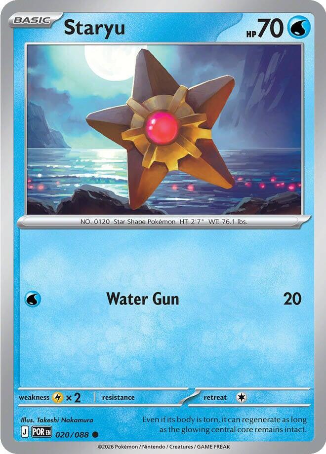 Staryu (Basic Pokémon) (POR-020/088) (Common)