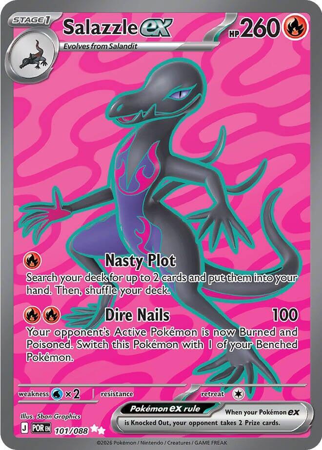 Salazzle ex (Stage 1 Pokémon ex) (POR-101/088) (Ultra Rare)