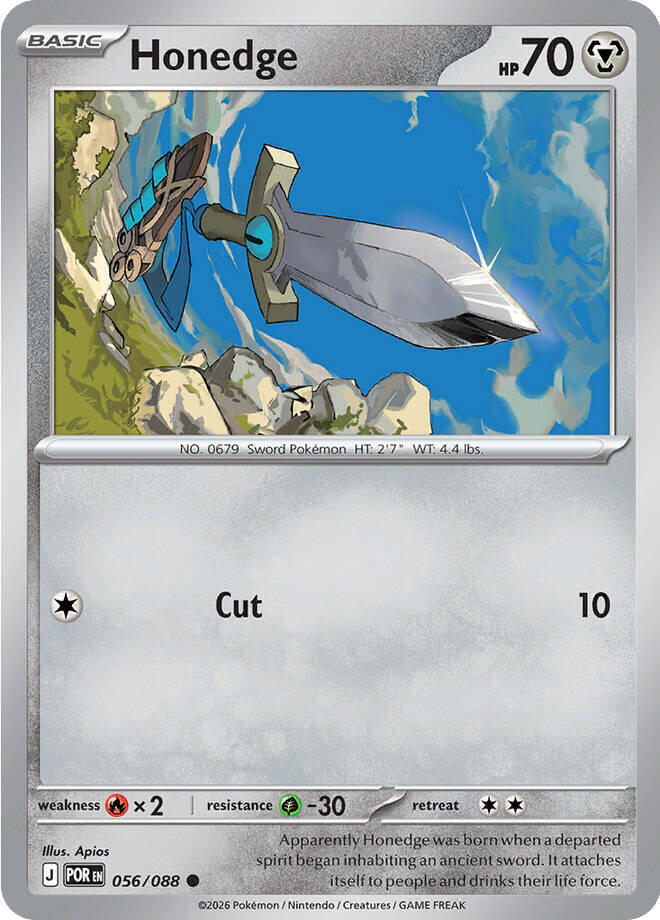 Honedge (Basic Pokémon) (POR-056/088) (Common)