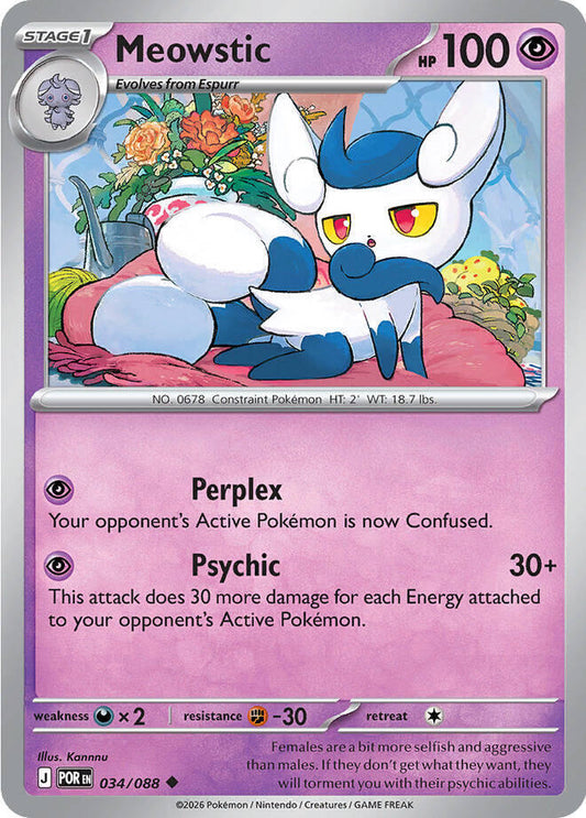 Meowstic (Stage 1 Pokémon) (POR-034/088) (Uncommon)