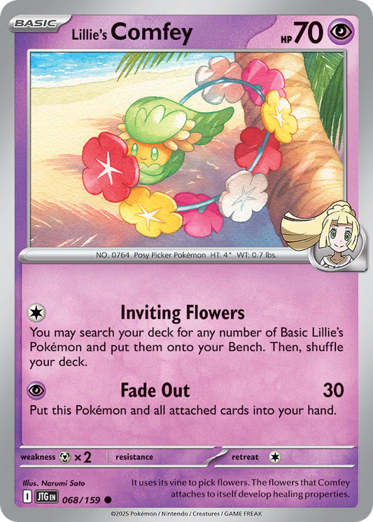Lillie's Comfey (Basic Pokémon) (JTG-068/159) (Common)