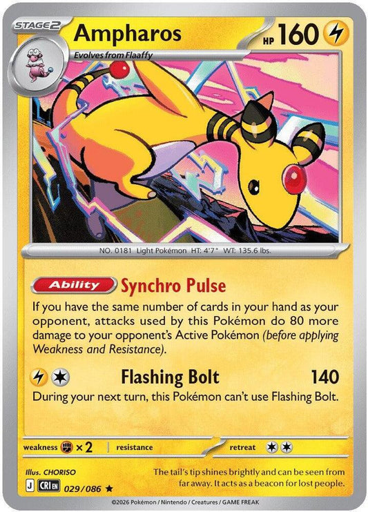 Ampharos (Stage 2 Pokémon) (CRI-029/086) (Rare)
