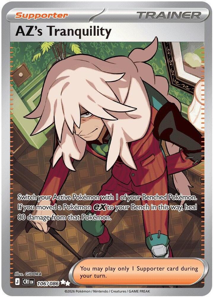 AZ's Tranquility (Supporter) (CRI-106/086) (Ultra Rare)