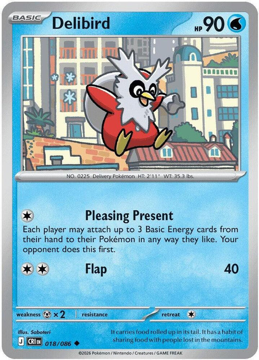 Delibird (Basic Pokémon) (CRI-018/086) (Uncommon)