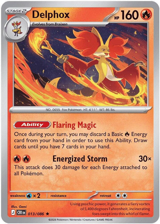 Delphox (Stage 2 Pokémon) (CRI-013/086) (Rare)