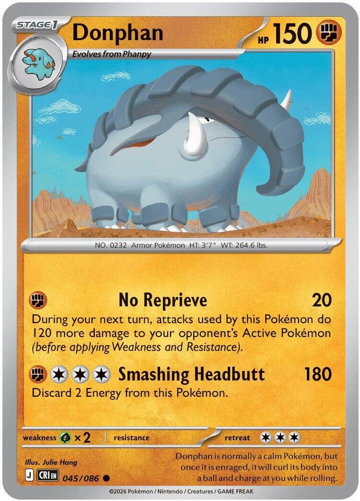 Donphan (Stage 1 Pokémon) (CRI-045/086) (Common)