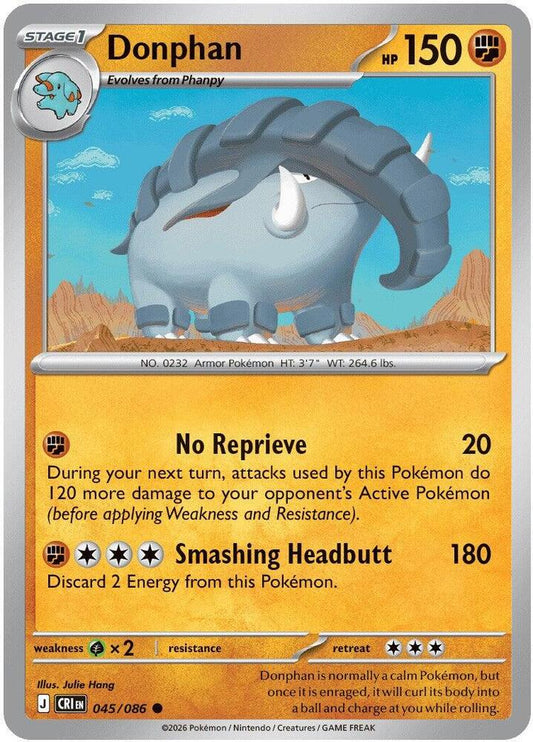 Donphan (Stage 1 Pokémon) (CRI-045/086) (Common)