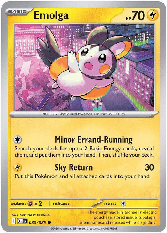Emolga (Basic Pokémon) (CRI-030/086) (Common)