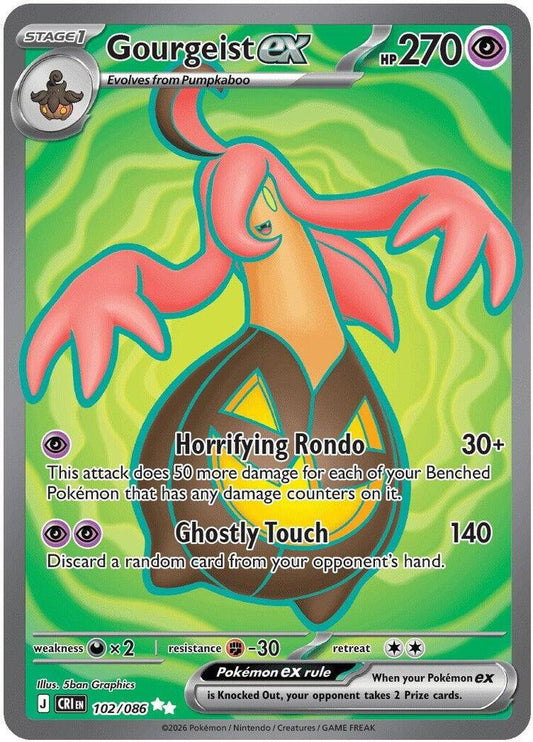 Gourgeist ex (Stage 1 Pokémon ex) (CRI-102/086) (Ultra Rare)