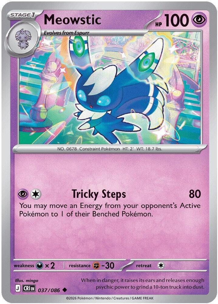 Meowstic (Stage 1 Pokémon) (CRI-037/086) (Uncommon)