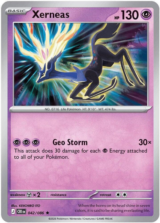 Xerneas (Basic Pokémon) (CRI-042/086) (Rare)