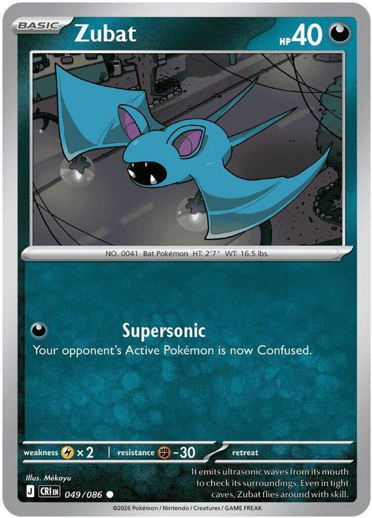 Zubat (Basic Pokémon) (CRI-049/086) (Common)