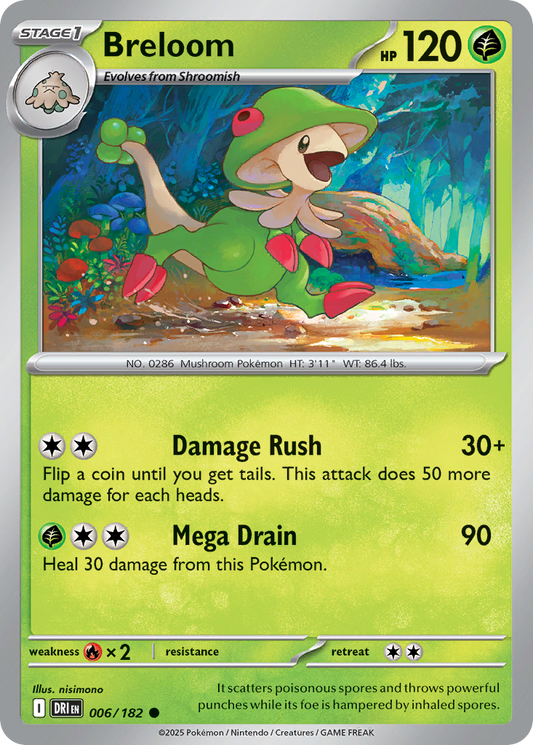 Breloom (Stage 1 Pokémon) (DRI-006/182) (Common)