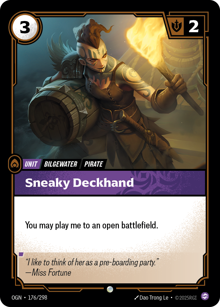 Sneaky Deckhand (Unit) (OGN-176/298) (Common)
