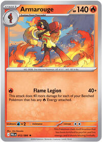 Armarouge (Stage 1 Pokémon) (PBL-012/084) (Rare)