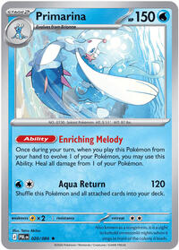 Primarina (Stage 2 Pokémon) (PBL-020/084) (Rare)