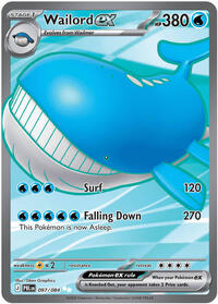 Wailord ex (Stage 1 Pokémon) (PBL-097/084) (Ultra Rare)