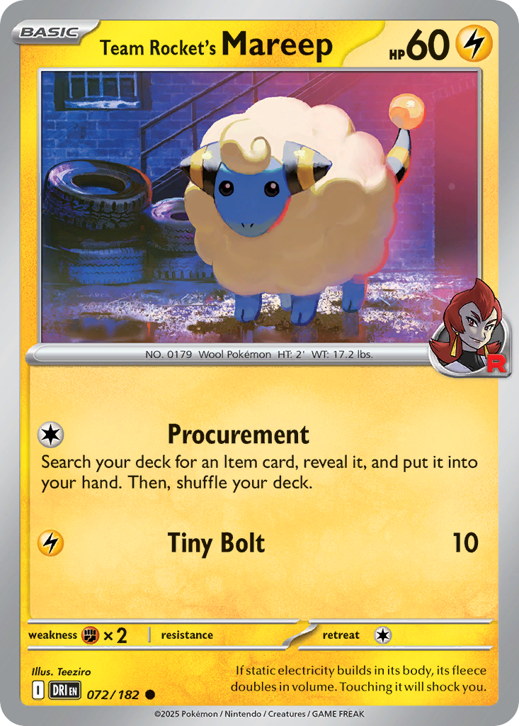 Team Rocket's Mareep (Basic Pokémon) (DRI-072/182) (Common)