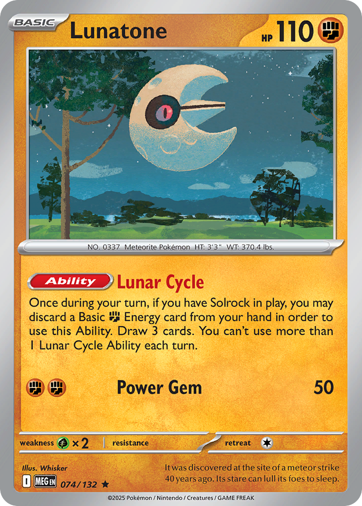 Lunatone (Basic Pokémon) (MEG-074/132) (Rare)