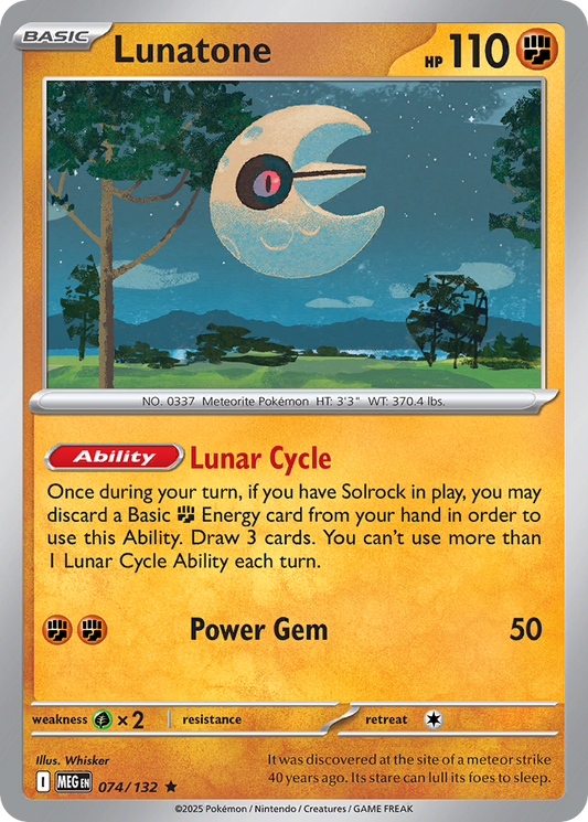 Lunatone (Basic Pokémon) (MEG-074/132) (Rare)