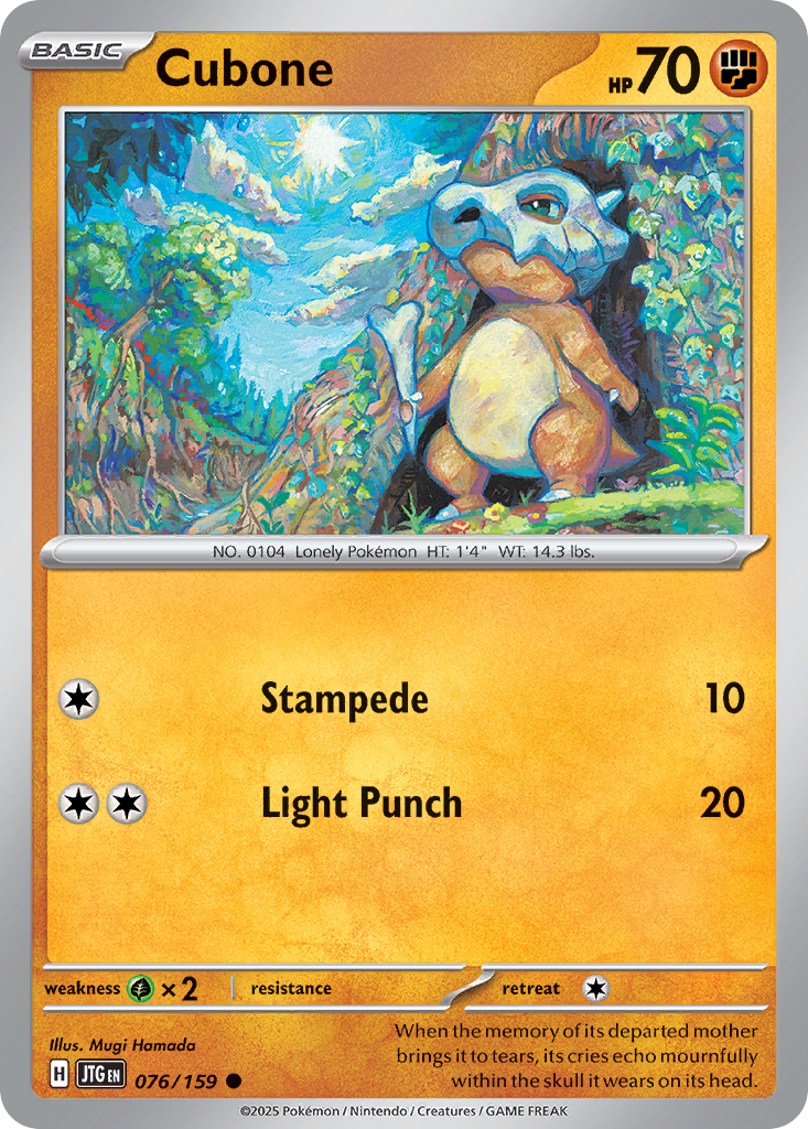 Cubone (Basic Pokémon) (JTG-076/159) (Common)