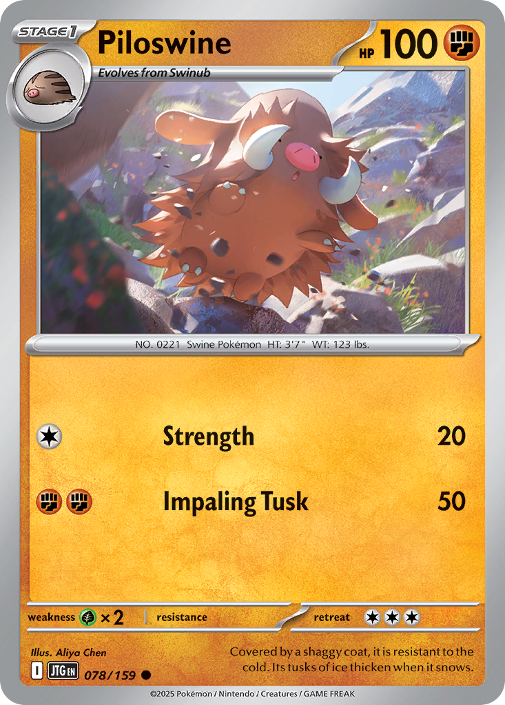 Piloswine (Stage 1 Pokémon) (JTG-078/159) (Common)