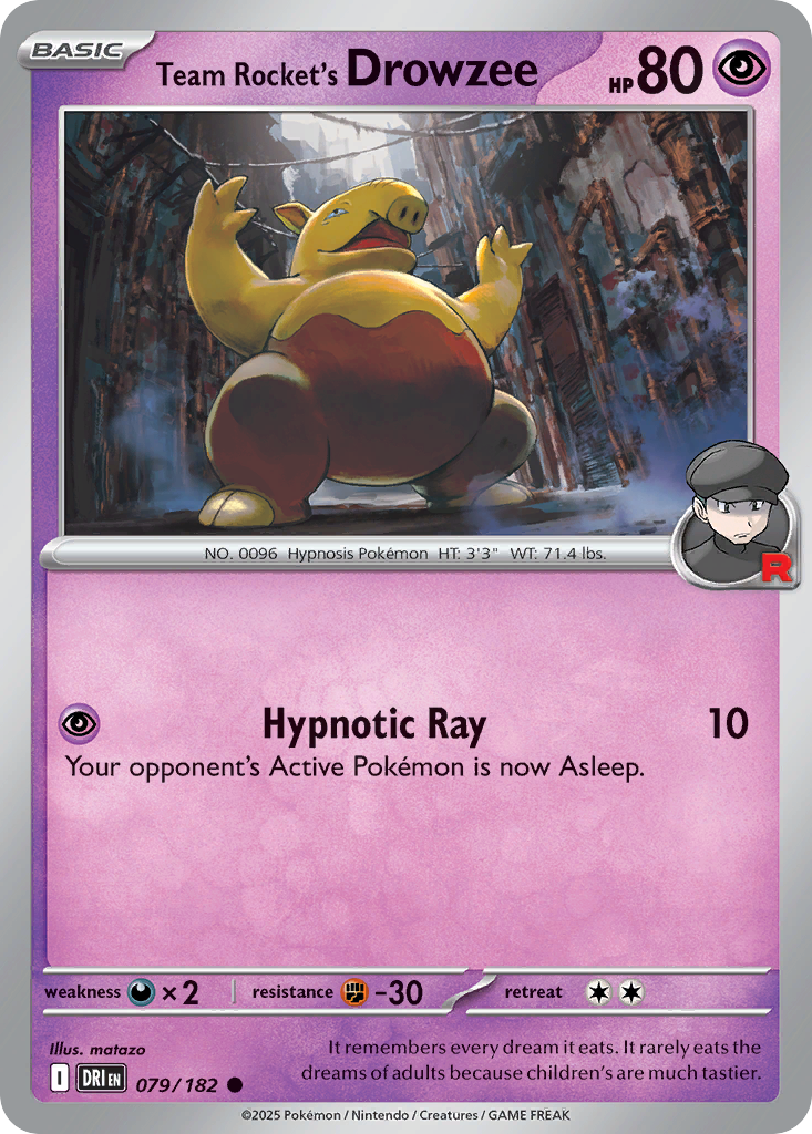 Team Rocket's Drowzee (Basic Pokémon) (DRI-079/182) (Common)