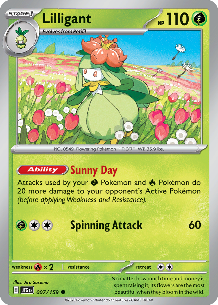Lilligant (Stage 1 Pokémon) (JTG-007/159) (Common)
