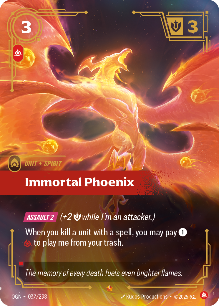 Immortal Phoenix (Unit) (OGN-037/298) (Epic)
