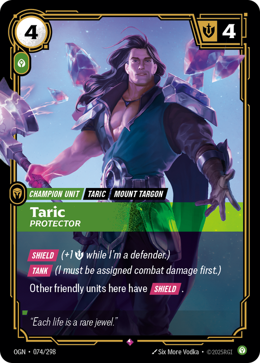 Taric, Protector (Champion Unit) (OGN-074/298) (Rare)