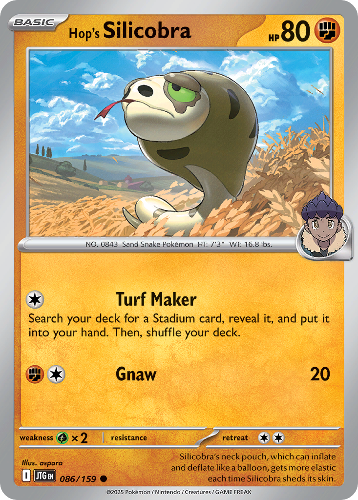 Hop's Silicobra (Basic Pokémon) (JTG-086/159) (Common)