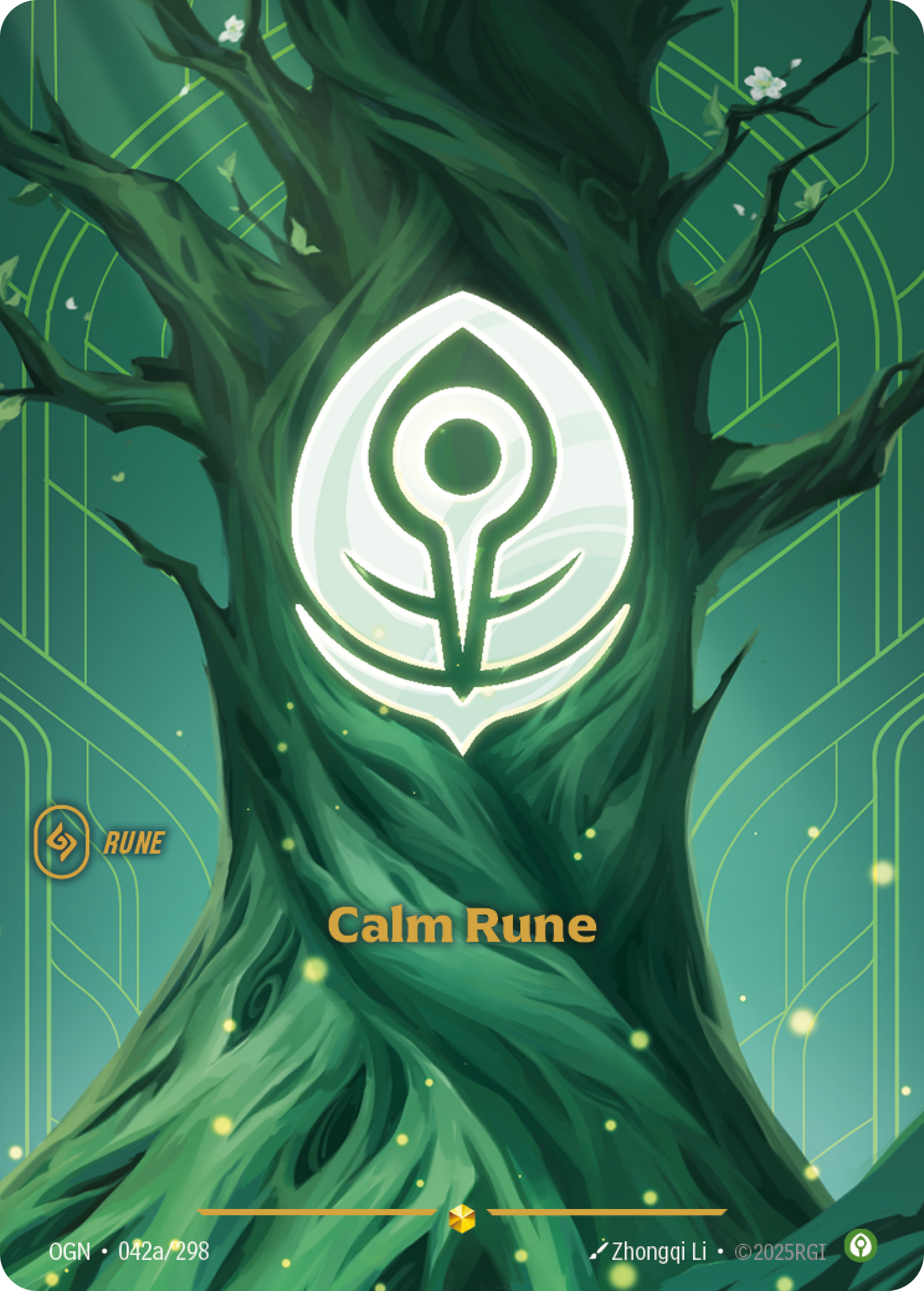 Calm Rune (Basic Rune) (OGN-042a/298) (Showcase)