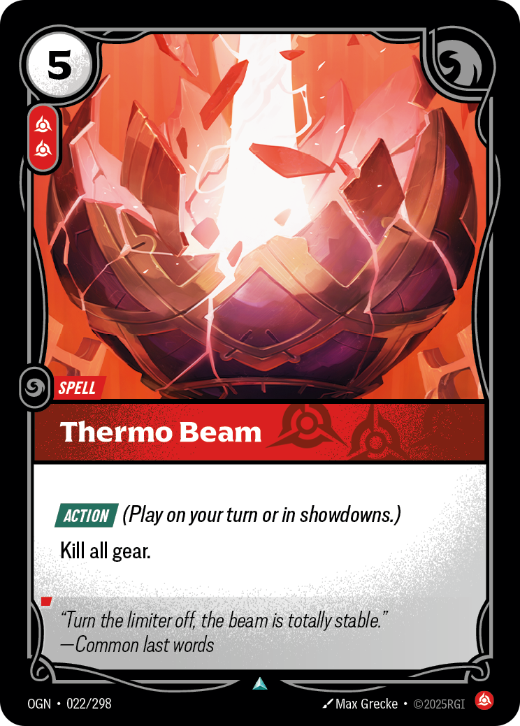 Thermo Beam (Spell) (OGN-022/298) (Uncommon)