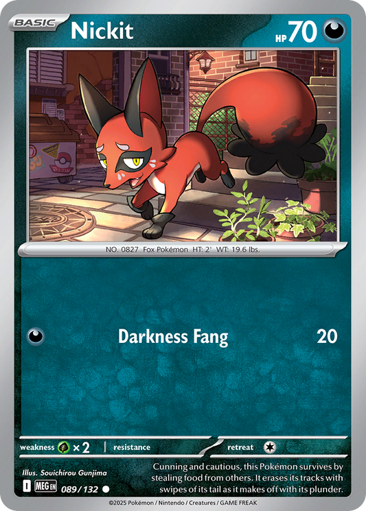 Nickit (Basic Pokémon) (MEG-089/132) (Common)
