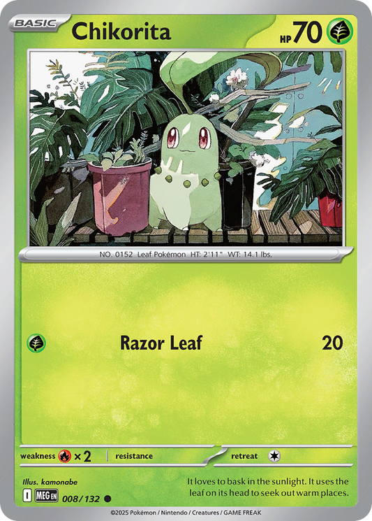 Chikorita (Basic Pokémon) (MEG-008/132) (Common)