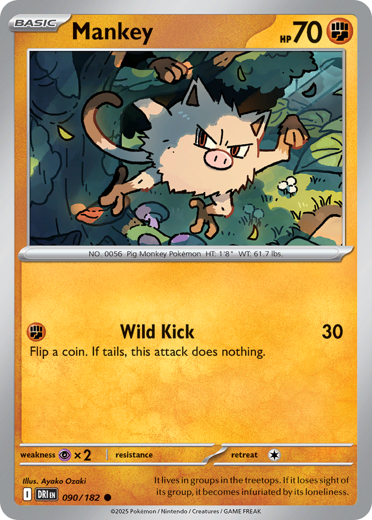 Mankey (Basic Pokémon) (DRI-090/182) (Common)