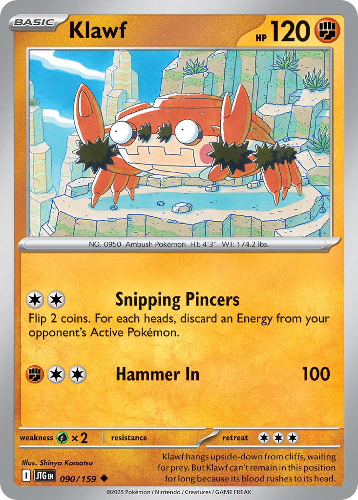 Klawf (Basic Pokémon) (JTG-090/159) (Uncommon)
