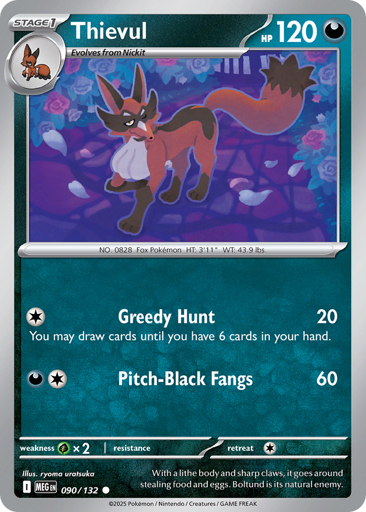 Thievul (Stage 1 Pokémon) (MEG-090/132) (Common)