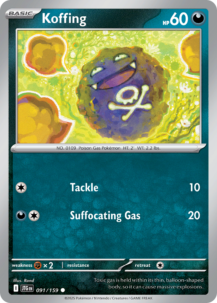 Koffing (Basic Pokémon) (JTG-091/159) (Common)