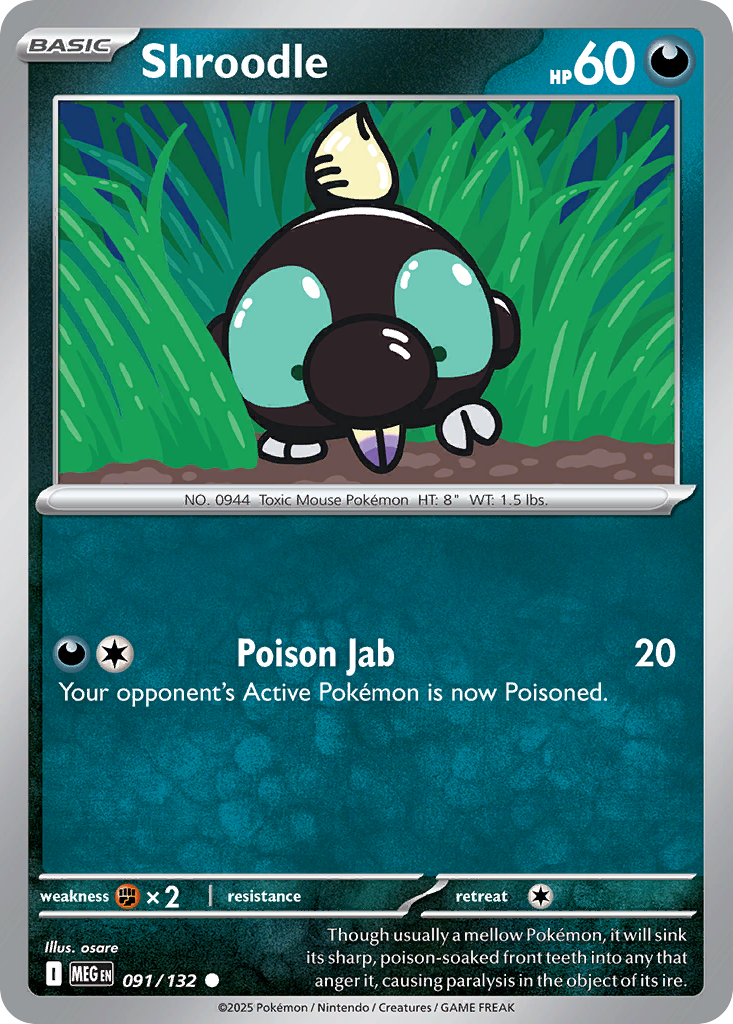 Shroodle (Basic Pokémon) (MEG-091/132) (Common)