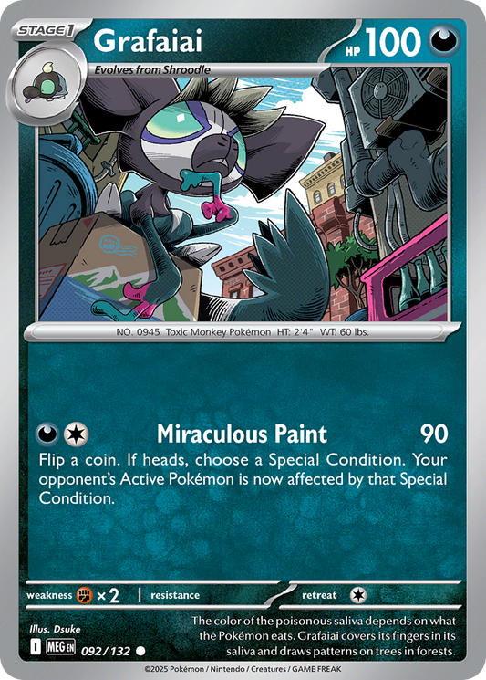 Grafaiai (Stage 1 Pokémon) (MEG-092/132) (Common)
