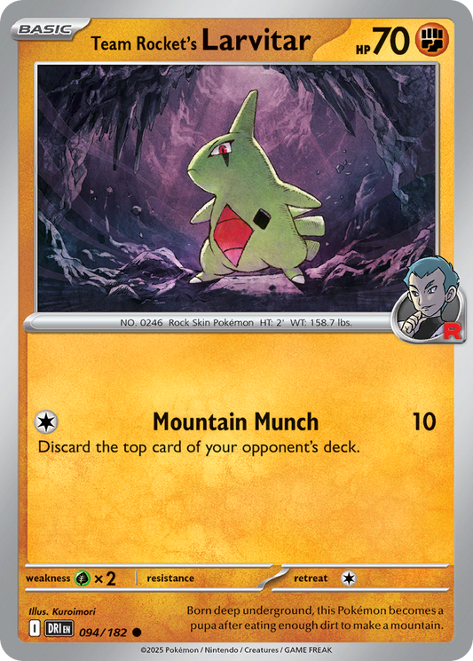 Team Rocket's Larvitar (Basic Pokémon) (DRI-094/182) (Common)