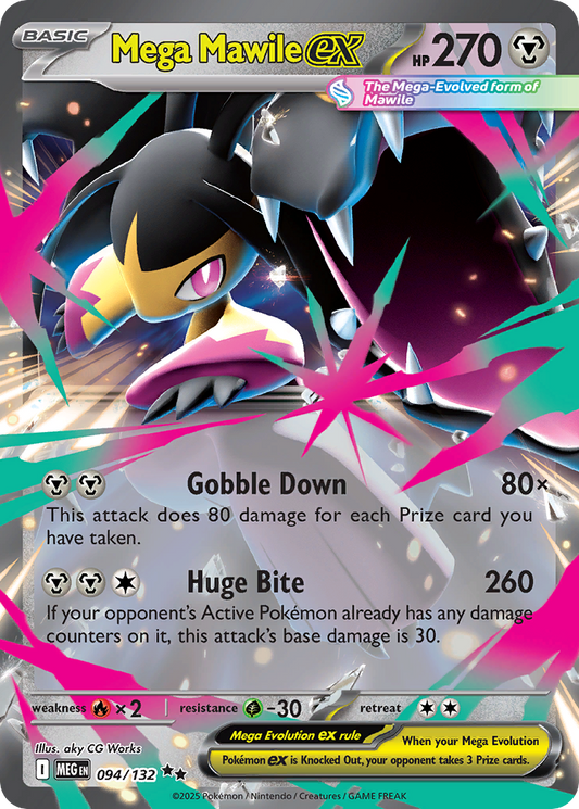 Mega Mawile ex (Mega Evolution Pokémon ex) (MEG-094/132) (Double Rare)