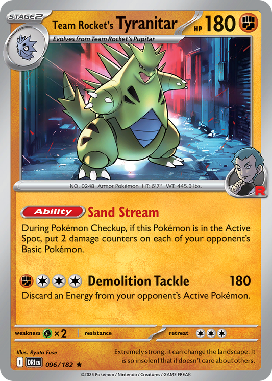 Team Rocket's Tyranitar (Stage 2 Pokémon) (DRI-096/182) (Rare)