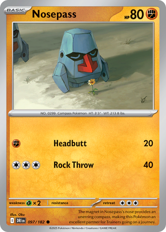 Nosepass (Basic Pokémon) (DRI-097/182) (Common)