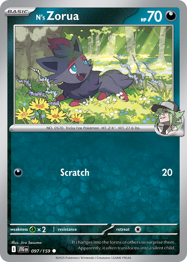 N's Zorua (Basic Pokémon) (JTG-097/159) (Common)