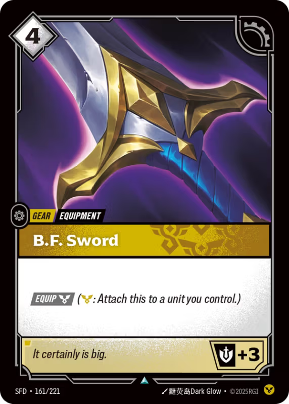 B.F. Sword (Gear) (SFD-161/221) (UnCommon)