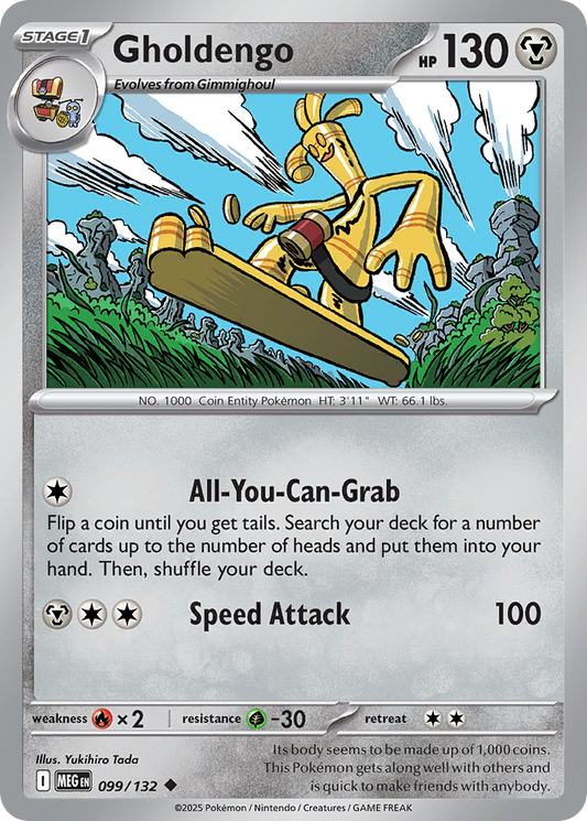 Gholdengo (Stage 1 Pokémon) (MEG-099/132) (Uncommon)